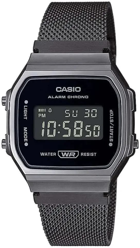 CASIO Vintage Unisexuhr aus Stahl, Harz - CA.A168WEMB-1BEF