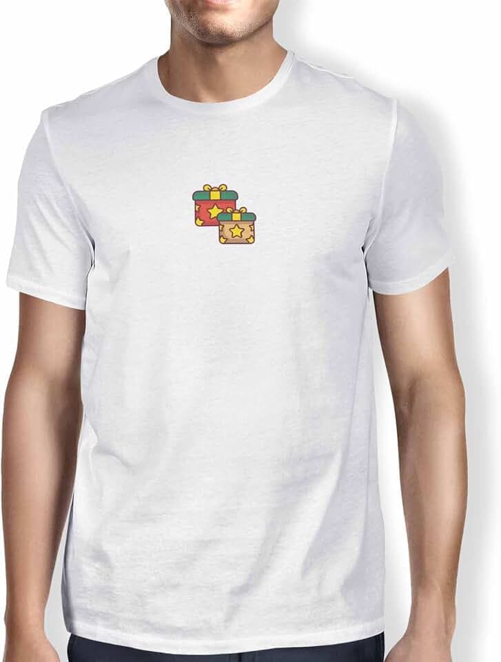 Green Fish, Basic Herren T-Shirt, 100% Baumwolle, Regular Fit, Digital Icon Printed, Größe: L, Farbe: Weiß