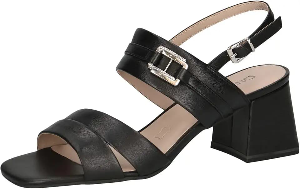 Caprice Damen Sandalen mit Absatz aus Leder Elegant