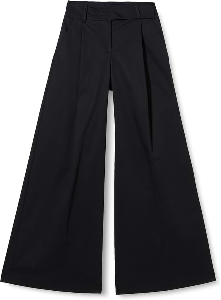 Pinko Damen Proteo Satin, leicht Klassische Hose, Z99_Schwarz Limousine, 30