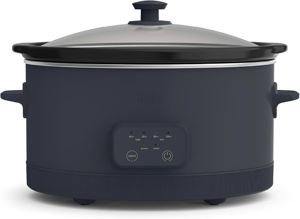 bella SAVOR 6qt Programmable Non-Toxic Slow Cooker, Slate