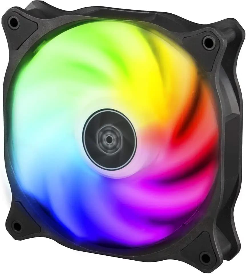 SilverStone Technology SST-AB120R-ARGB - Air Blazer Computergehäuse-Lüfter 120 mm, Flüssigkeitslager, transparente Lüfterblätter mit schwarzem Rahmen, hoher Luftdurchsatz, adressierbares RGB 90185
