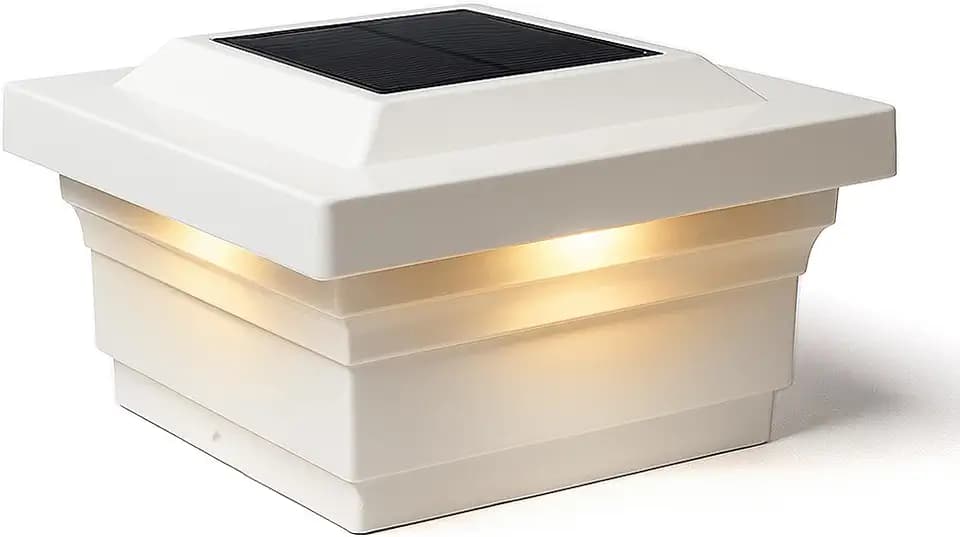 Classy Caps Regal Solar Post Cap (White, 5"x5")