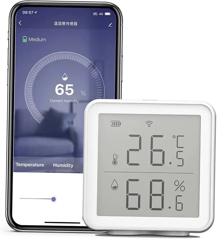 WiFi Hygrometer Innen Hancaner Thermometer Hygrometer WiFi Smart Temperatur-Feuchtigkeitssensor Kompatibel mit Alexa 230ft Super Long Range Wireless Digital Hygrometer Innenthermometer