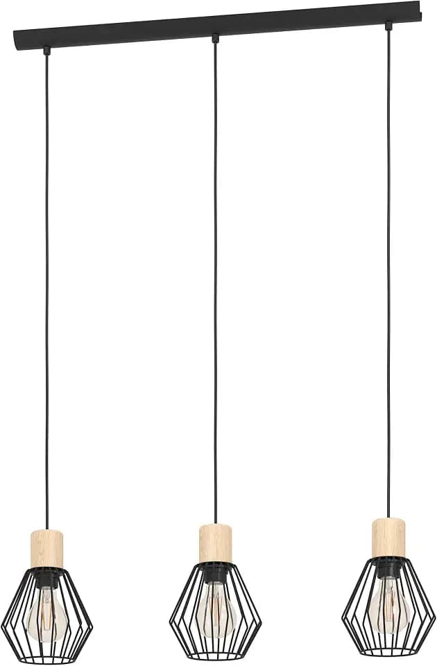 EGLO Pendelleuchte Palmorla, 3 flammige Hängelampe Vintage, Industrial
