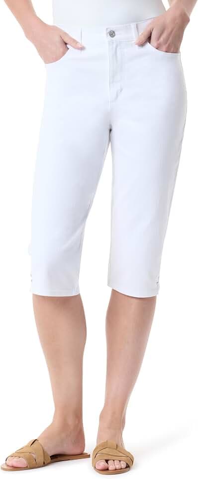 Gloria Vanderbilt Women's Amanda High Rise Skimmer Short Petite