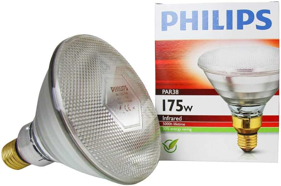 BOMBILLA PAR INFRARROJOS - 175W "ENERGY SAVER" - E27 - BLANCA (TERAPEUTICA) - PHILIPS