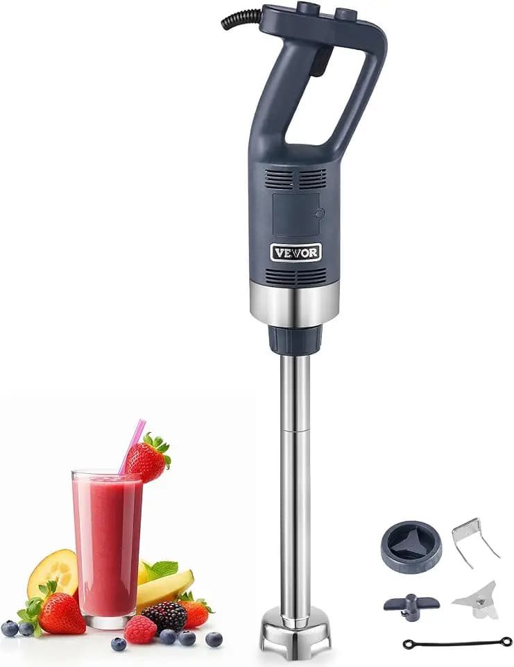 VEVOR Kommerzieller Stabmixer, 500 W Hochleistungs-Handmixer, 16 Zoll stufenloser Mixer mit variabler Geschwindigkeit und Edelstahlklinge, tragbarer Mehrzweckmixer für Suppen, Saucen, Kartoffelpüree