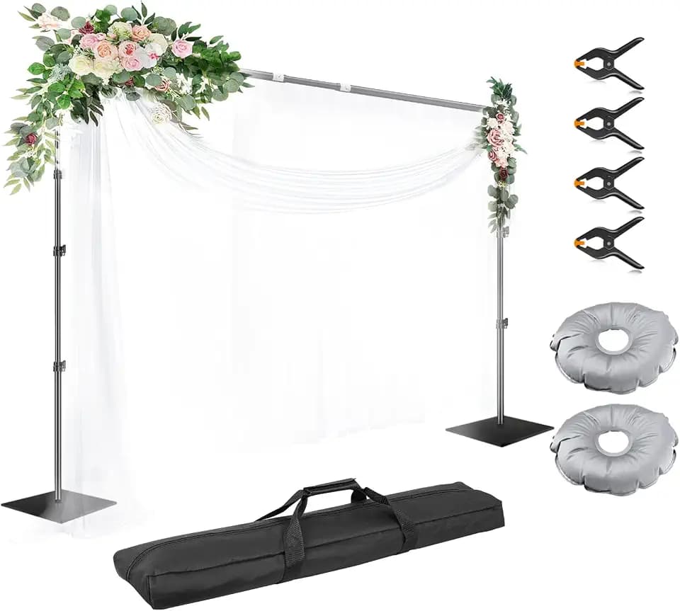 EMART Backdrop Stand Heavy Duty 10x10ft Adjustable Pipe and Drape Stand