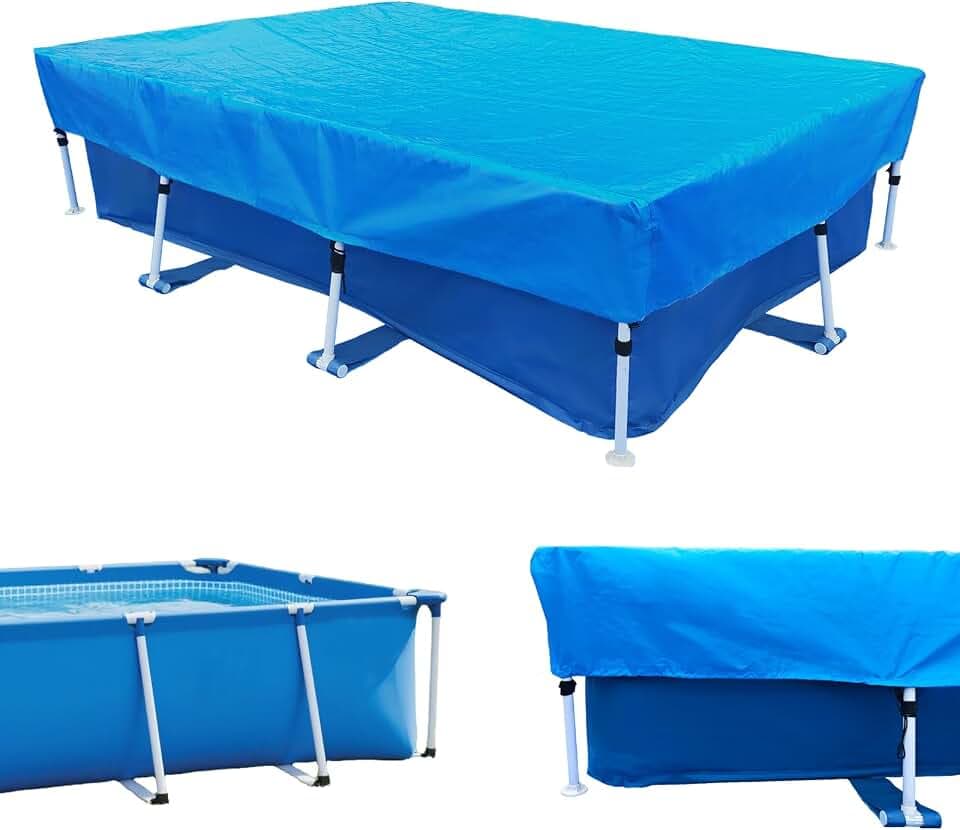 220 x 150 cm Pool Abdeckung Rechteck Poolplane Rectangular Pool Cover