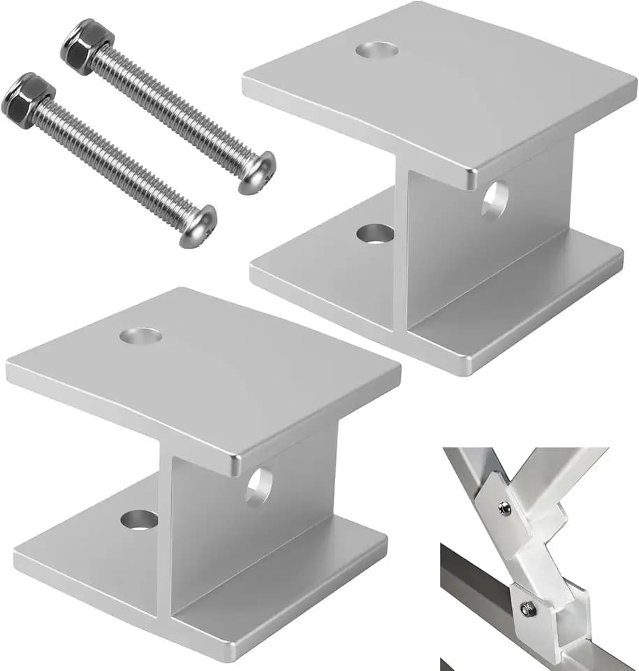 2 Pcs 99-001524 Aluminum Boat Bimini H-Bracket for 1 3/8" Inch Square Tube