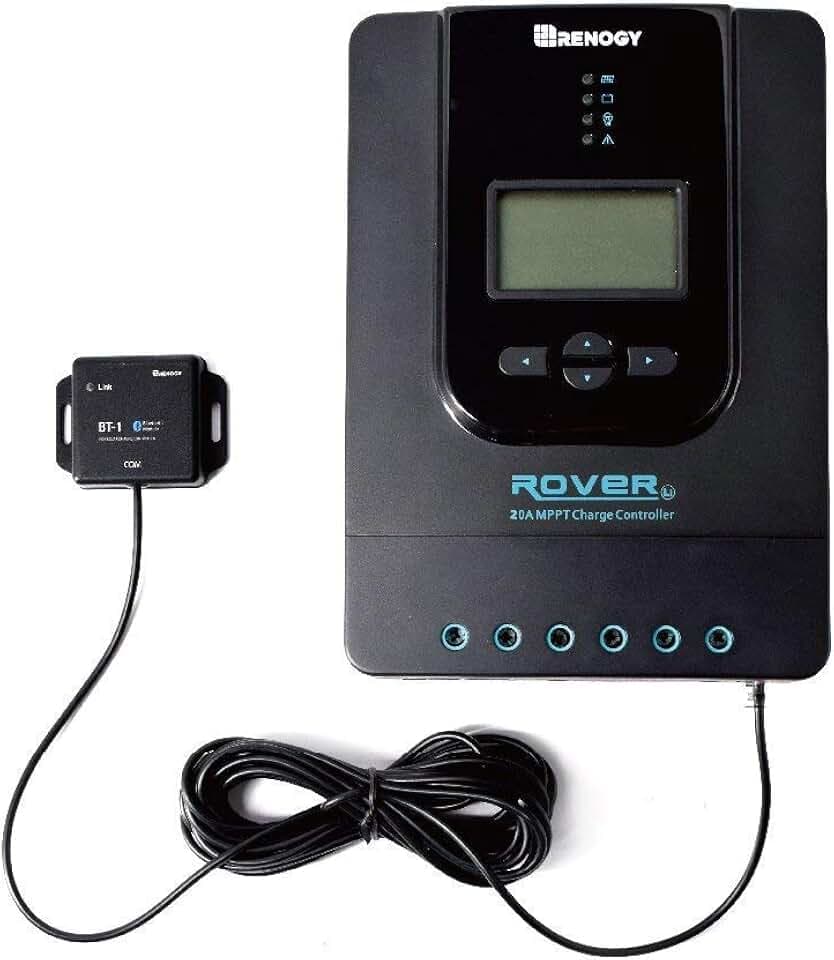 Renogy 20A 12/24 V MPPT Bluetooth Solarmodul Solarpanel Solar-Laderegler mit LCD-Bildschirm