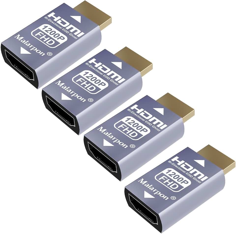 Hdmi Edid Emulator Passthrough 3rd Generrtion Aluminum fit Headlesskeep the EDID of the Monitor Active Switches and Extenders 1920x1200@59Hz 6P