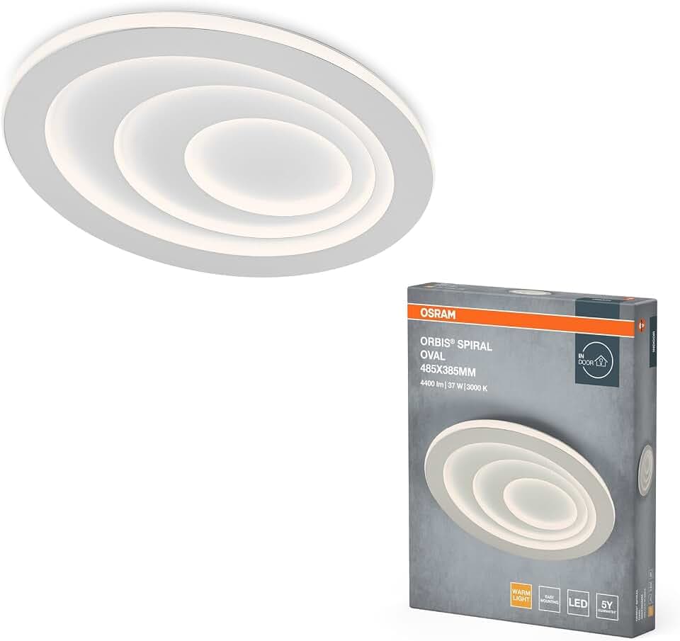 Osram ORBIS SPIRAL OVAL Deckenleuchte, weiß, 37W, 4000lm