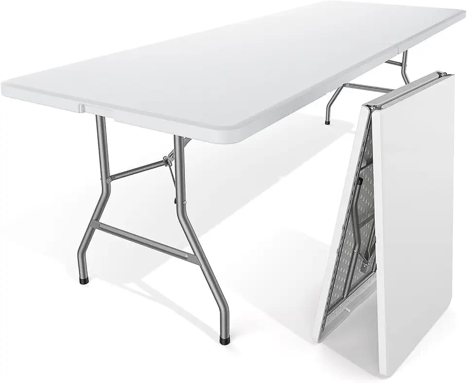 NEWBULIG 8 FT Foldable Table, Easy to Fold and Store