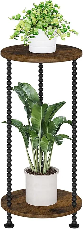 YINMIT 2 Tier Plant Stand Indoor, Small Corner Plant Stand, 23.2" Tall