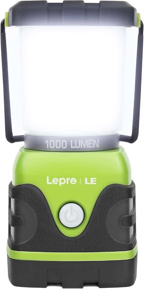 LE Campinglampe Batteriebetrieben 1000LM, 4 Leuchtmodi, Grün, 1 Stück