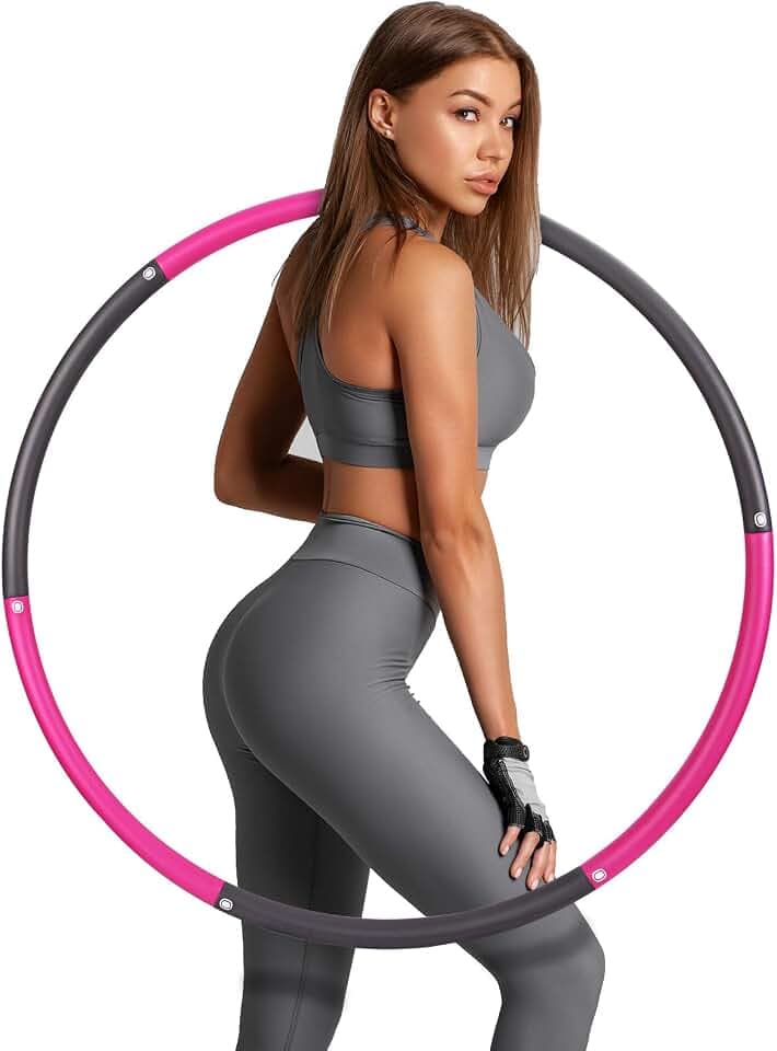 sinocare Hula Reifen Hoop, Slim Hoop Erwachsene Abnehmen Hoola Hoop Reifen Erwachsene 6 Segmente Können Getrennt Gefüllt Werden Gewichten Einstellbar 1,2kg Fitness Bauchformung