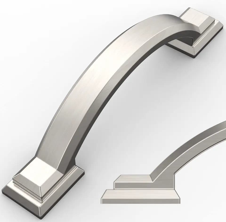 Amerdeco 10 Pack Brushed Satin Nickel Cabinet Pulls 3"