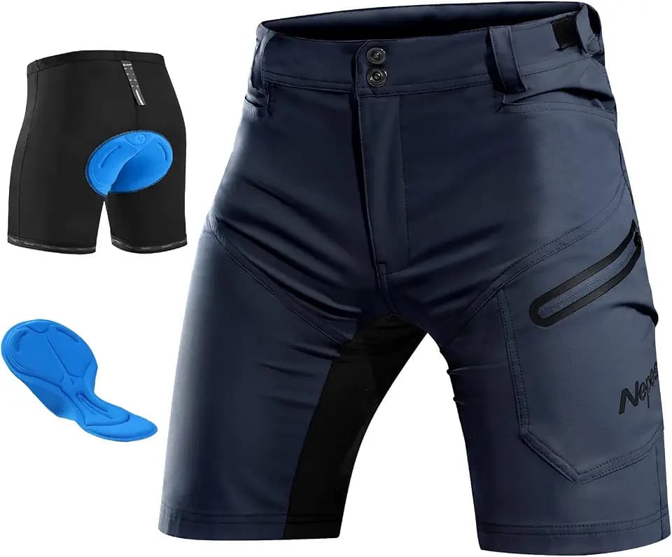 Nepest Mountainbike Hose Herren, 4-Wege-Stretch, Quick Dry Radhose Kurz