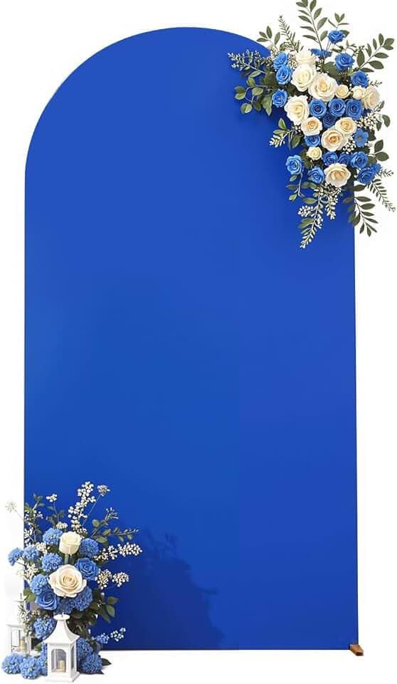 Royal Blue Arch Backdrop Cover for Wedding, 6FT Royal Blue Arch Cover Stretchy Backdrops, Double-Sided Arch Stand Covers for Wedding Ceremony, Baby Shower, Birthday Party Decoration
