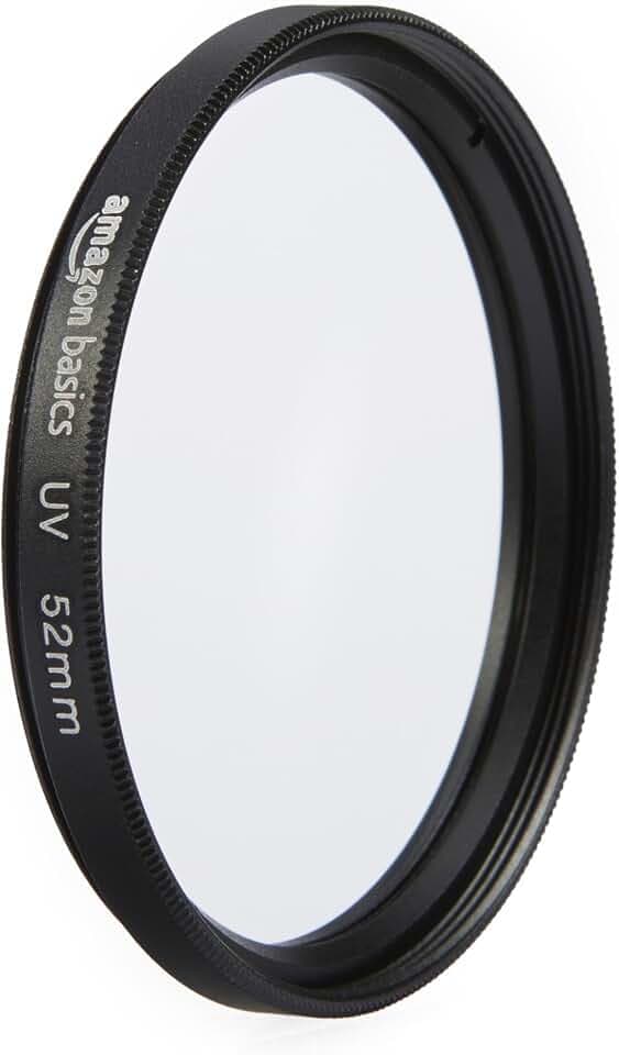 Amazon Basics 52 mm Runder UV-Schutzfilter für klarere Bilder, Schützt vor Staub, Schmutz und Kratzern