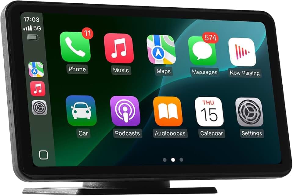 VEVOR kabelloses Autoradio (177,8 mm) HD-Radio mit Touchscreen, kompatibel mit Apple CarPlay & Android Auto, CarPlay-Bildschirm mit Rückfahrkamera Sprachsteuerung Mirror Link Bluetooth GPS-Navigation
