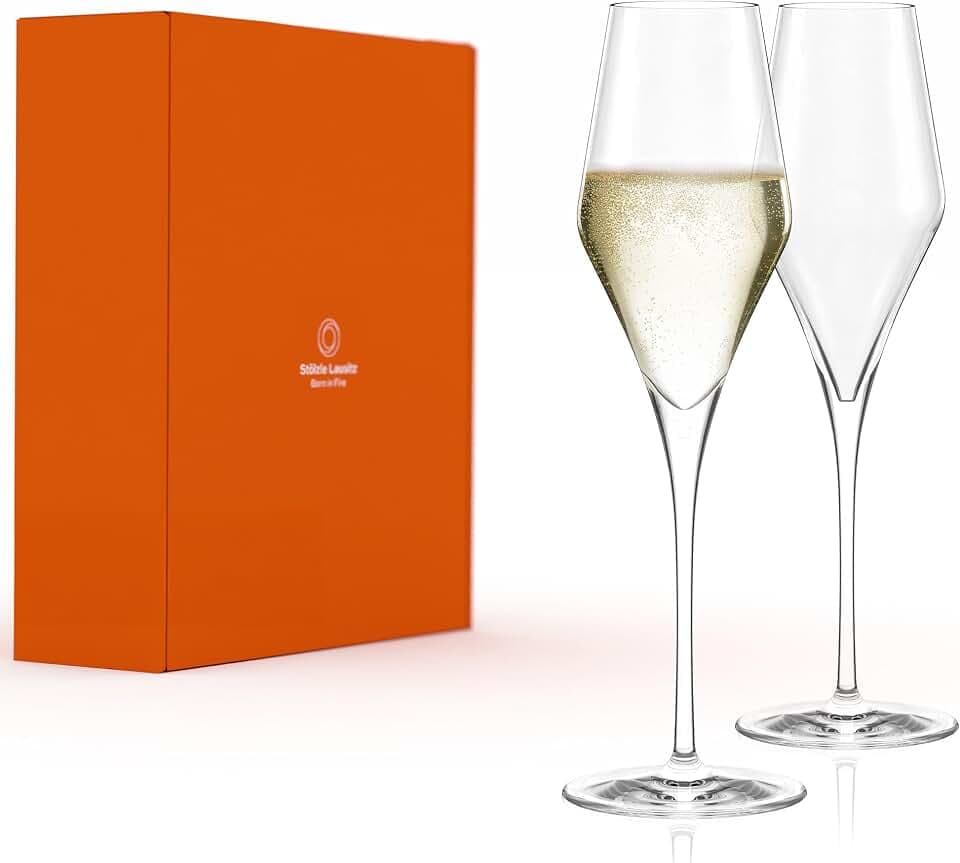 Stölzle Lausitz Quatrophil Champagnergläser Sektgläser 290 ml, 2er-Set