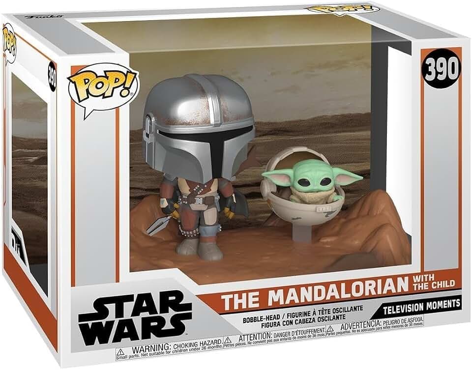 Funko Pop! Moment: Star Wars: The Mandalorian and Grogu (The Child, Baby Yoda) - Vinyl-Sammelfigur - Geschenkidee - Offizielle Handelswaren - Spielzeug Für Kinder und Erwachsene - TV Fans