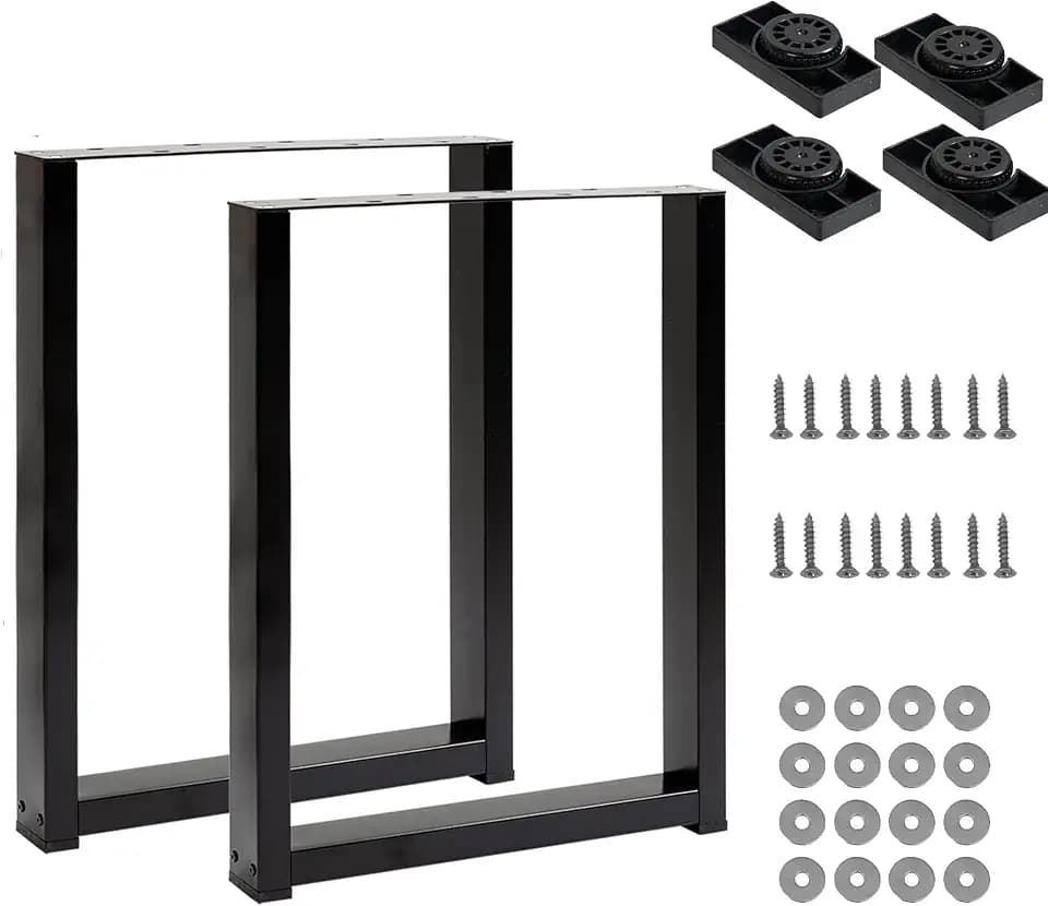 Thanaddo 2 Stück Tischbein Metall Möbelfüße für Sitzbank, Industrial Tischgestell Tischkufen, Tischbeine für DIY Sitzbank, Esstische,40 x 43 cm