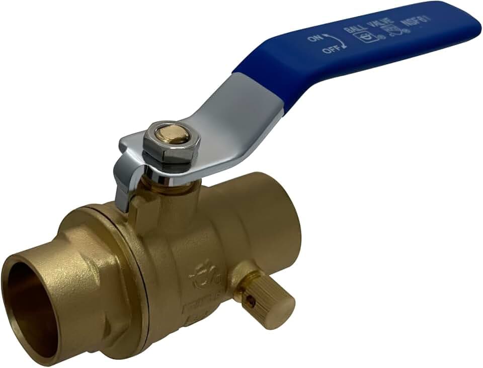XFITTING 3/4 Sweat Ball Valve With Drain, 5 Pieces