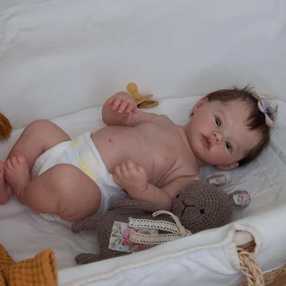 SYP Reborn Baby Lebensecht 48cm Anatomisch korrekte Ganzkörper Weiches vin-yl-Baby Puppen, Lebensechte Reborn Puppen Vollsilikon Wahre Größe eines Babys Geeignet für Kinder ab 3 Jahren