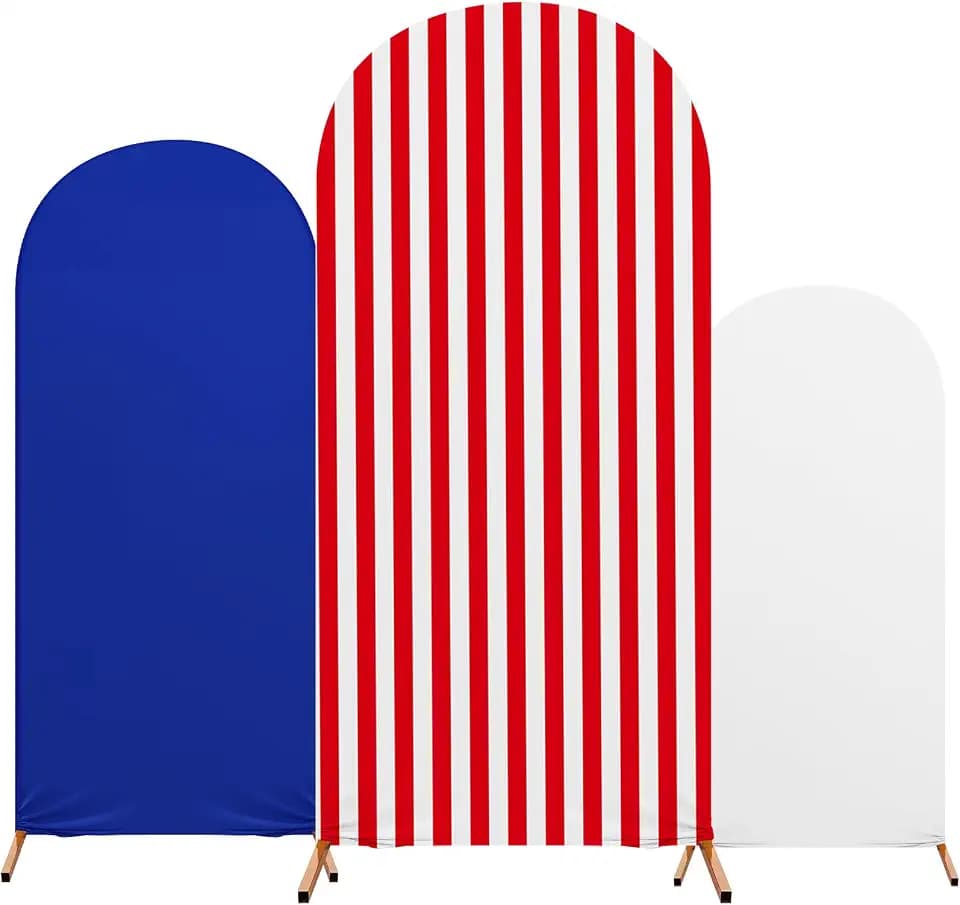 3 Pcs Patriotic Arch Cover Spandex Fitted 4ft 5ft 6ft,Classic