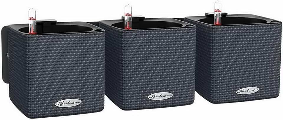 LECHUZA CUBE Color Green Wall Home Kit schiefergrau 13399