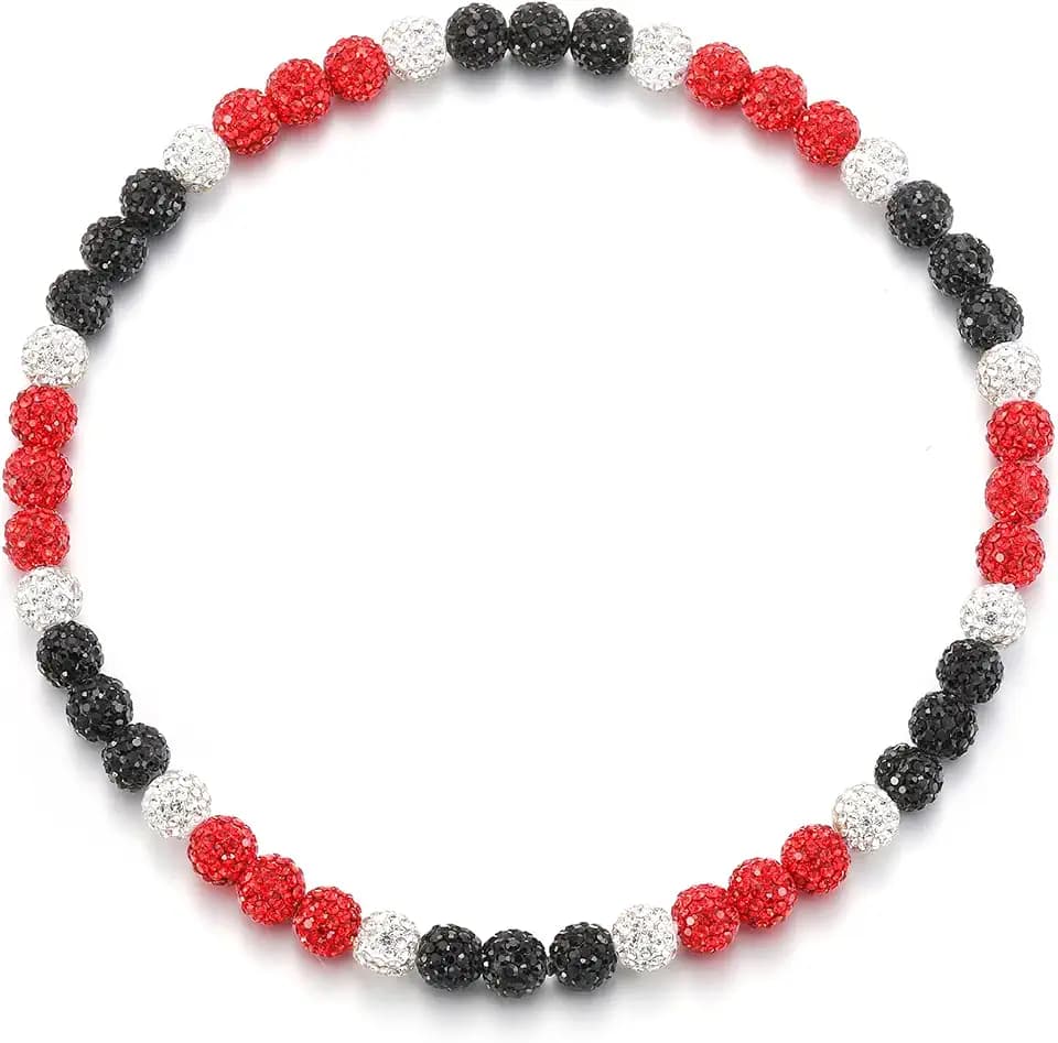 Baseball Beaded Chain Necklace for Men,Bling Ice Collection Baseball Necklace Gifts for Boys,Diamond Rhinestone Discoball Baseball Dirp Accessories Necklace Gifts for Baseball Team Lovers