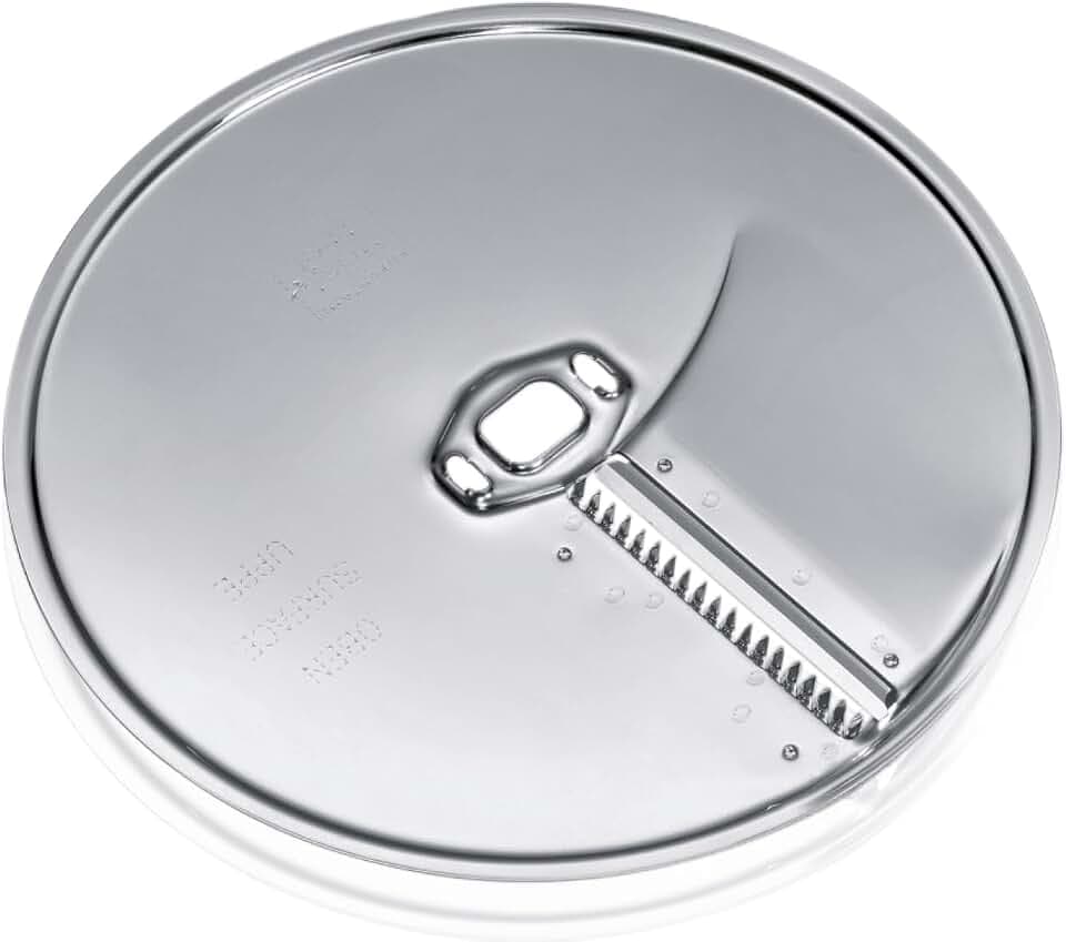 Bosch Asia-Gemüse-Scheibe MUZ45AG1, Zubehör passend für Küchenmaschine Serie 4, Serie 2, MUM4 für feine Gemüsestreifen, Durchlaufschnitzler notwendig, robust, Edelstahl, spülmaschinenfest