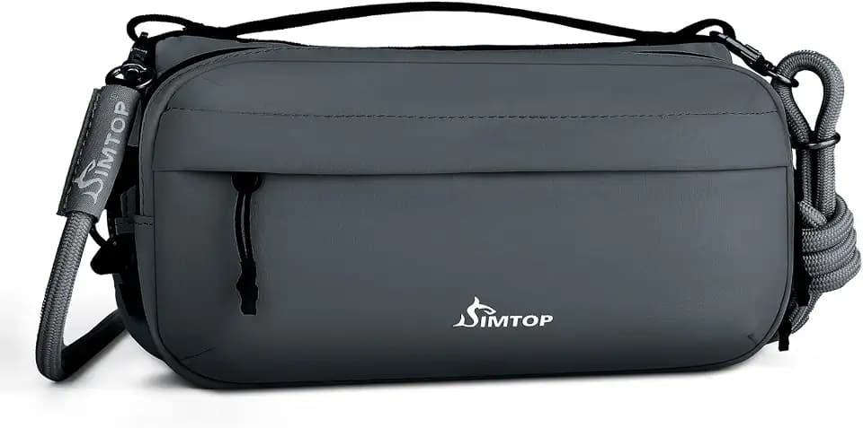 Small Crossbody Travel Bag for Women, Water-Resistant Nylon, RFID Blocking, Organizer with Bottle Slot, Adjustable Rope Strap