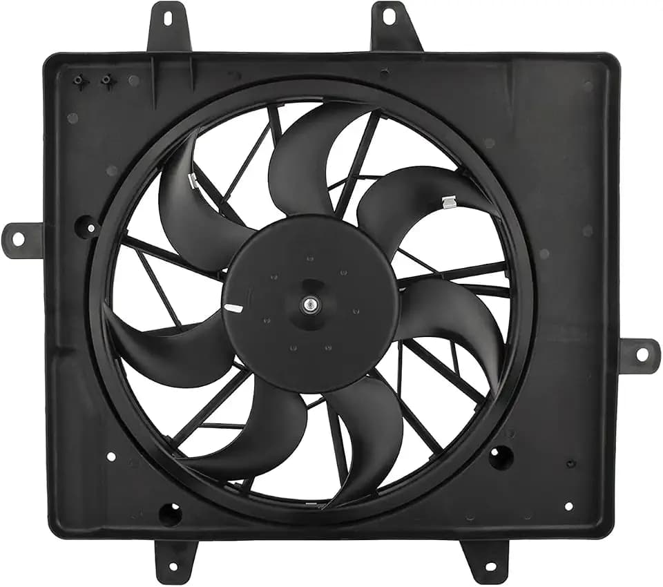 620-440 Radiator Condenser Cooling Fan Assembly for Chrysler PT Cruiser 2.4L L4 with 3-Pin Connector 2001 2002 2003 2004 2005 2006 2007 2008 5017407AA,5017407AB,5179470AA,620440,620022