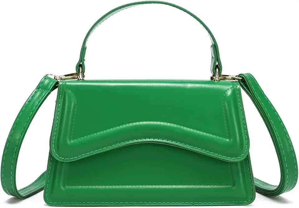 Small Cute Purse for Women, Mini Top Handle Satchel Handbag, Patent Leather Crossbody Shoulder Bag
