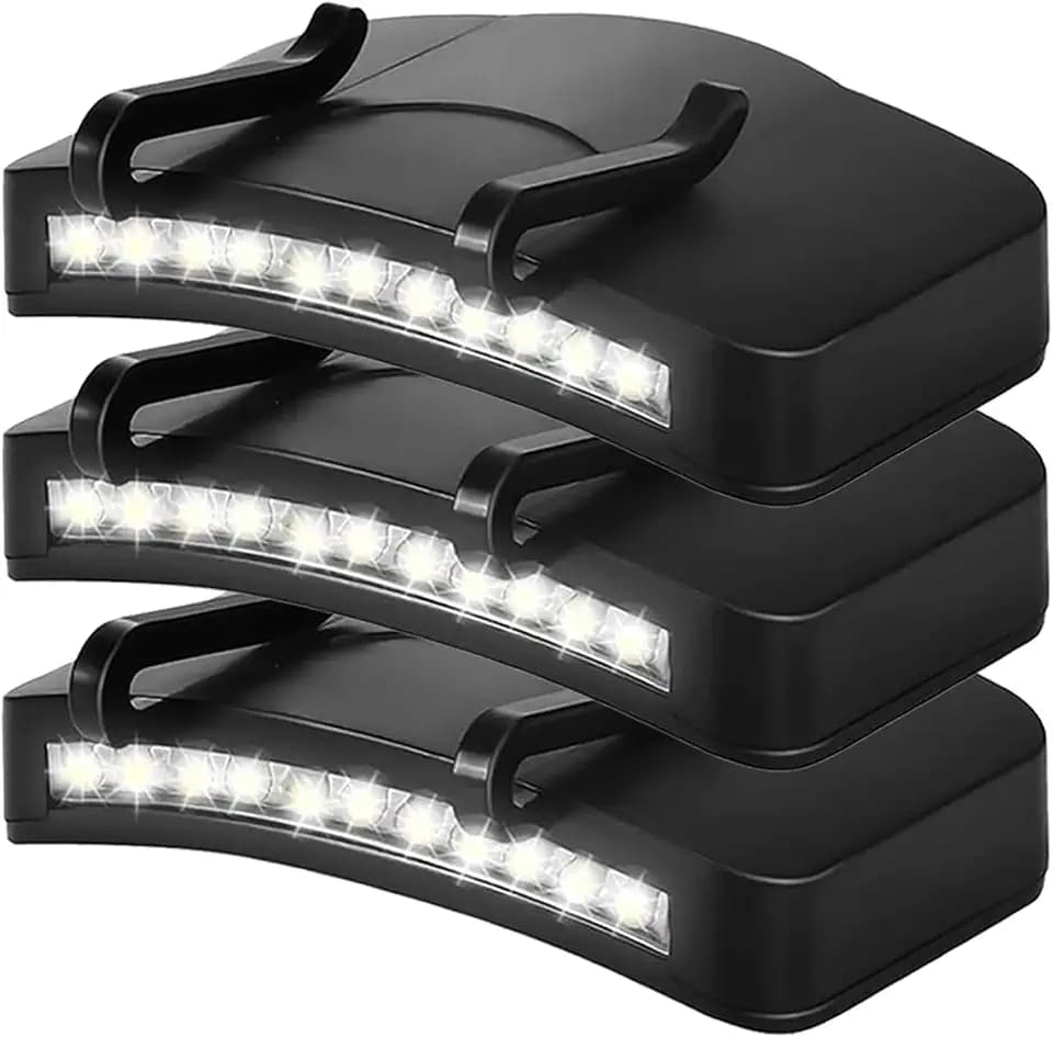 3/5 Outdoor Scheinwerfer 11 LED Clip Cap Licht Batteriebetriebene Nacht Angeln LED Scheinwerfer Leicht Wasserdicht mit Clip Scheinwerfer für Camping, Angeln, Wandern (3)