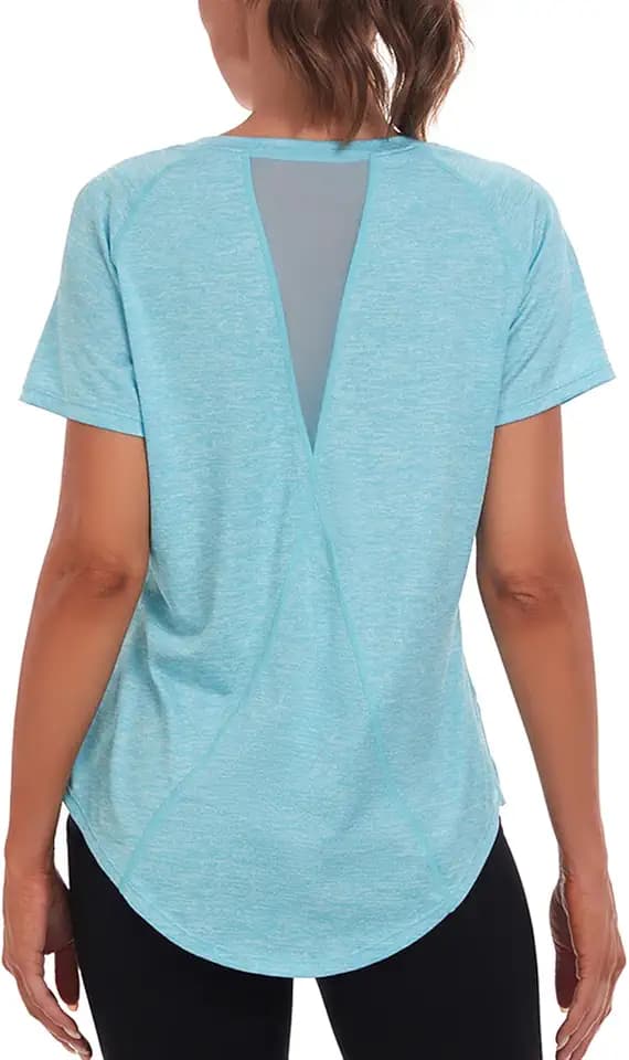 Jlowesun Sportshirt Damen Funktionsshirt Sport Tshirt Kurzarm Fitness