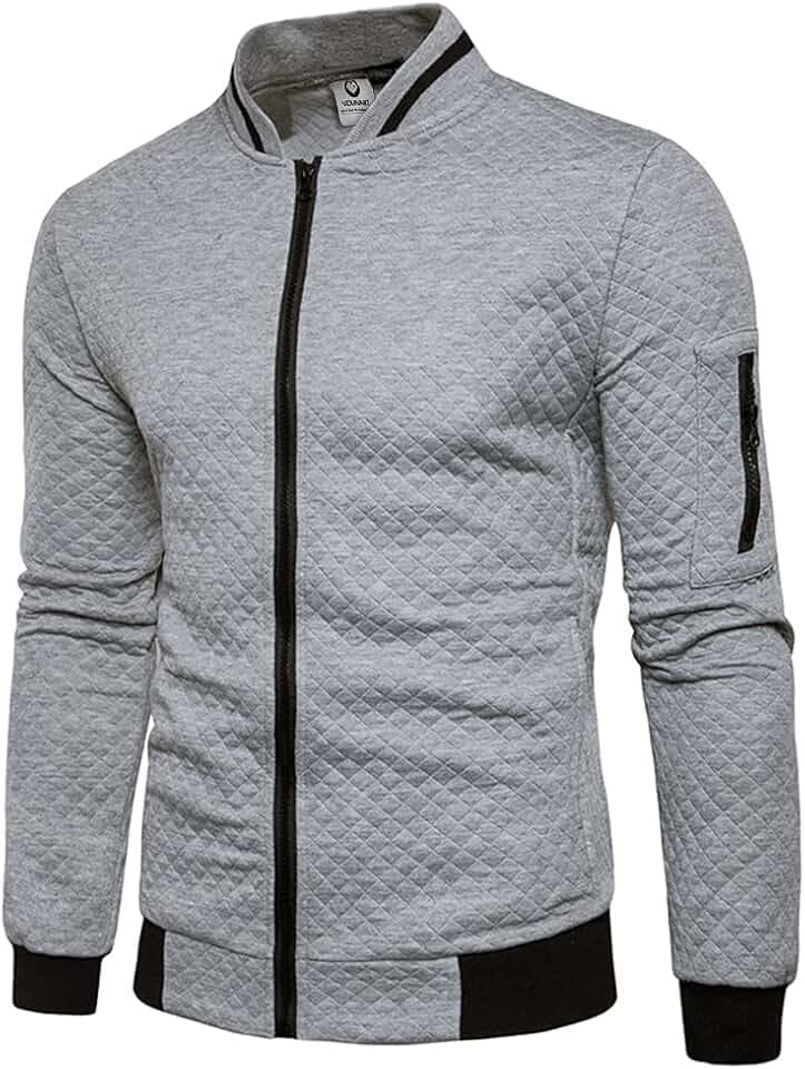 VERAVANT Herren Bomberjacke Strick Mantel Sweatshirt Mantel