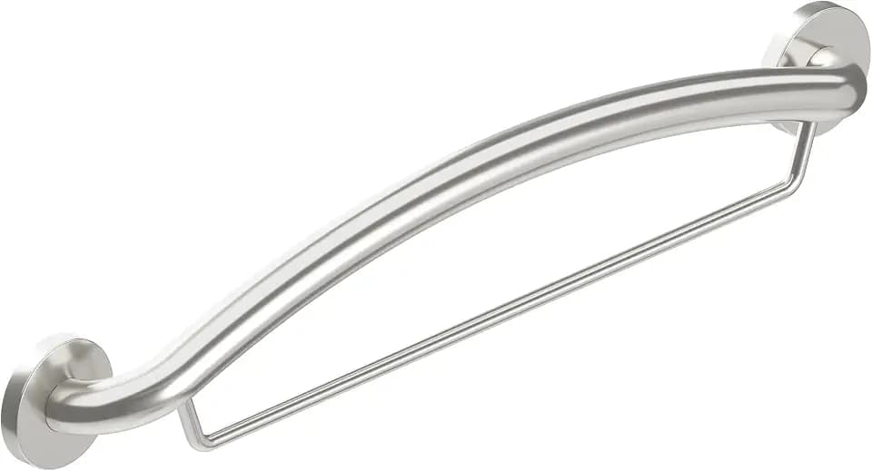 HEALTHCRAFT Plus Towel Bar & Grab Bar 24", ADA Bathroom Safety, 500 Lbs