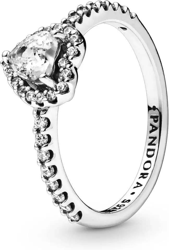 Pandora Timeless Ring abgestuftes Herz, Sterlingsilber, mit klarem Cubic Zirkonia
