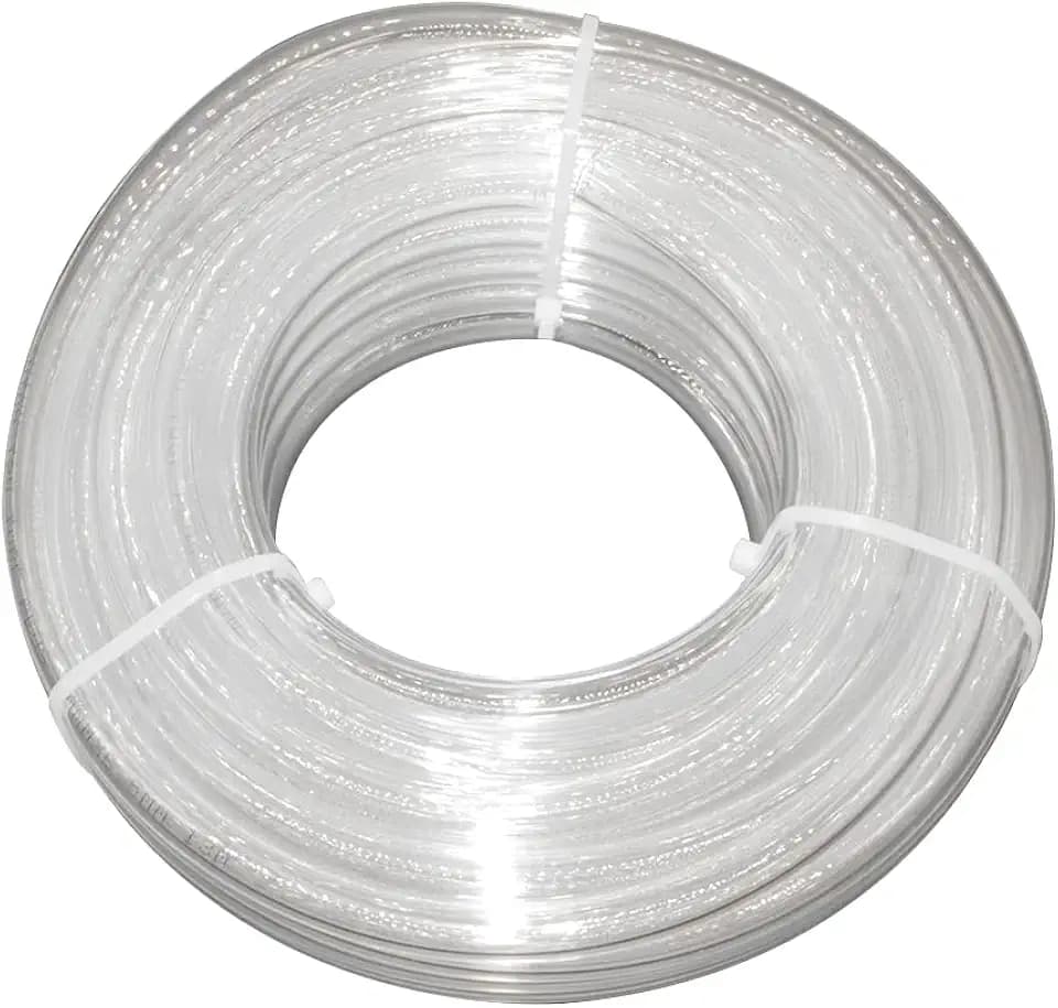 Pneumatic 1/4” OD Tubing 32.8Ft PU Air Tube Hose Pipe for Air Line or Water Transfer (1/4 inch 10M Clear)