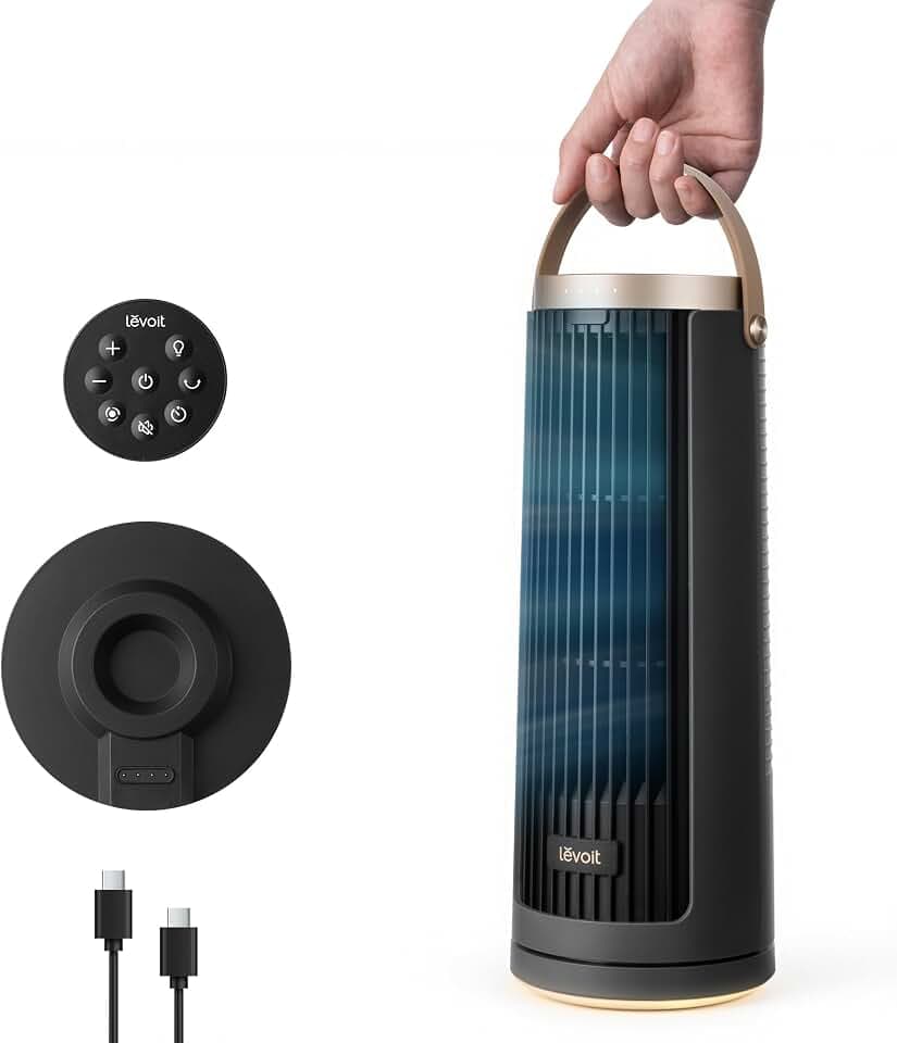 Levoit Windi Mini Pro 20dB Akku Tischventilator, tragbar Indoor & Outdoor