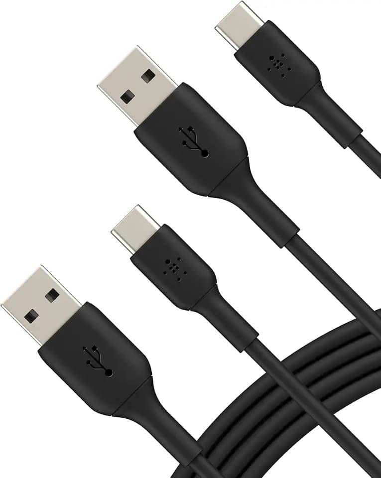 Belkin USB A to USB C Cable 2 Pack, 6.6ft Fast iPhone Charger Cord