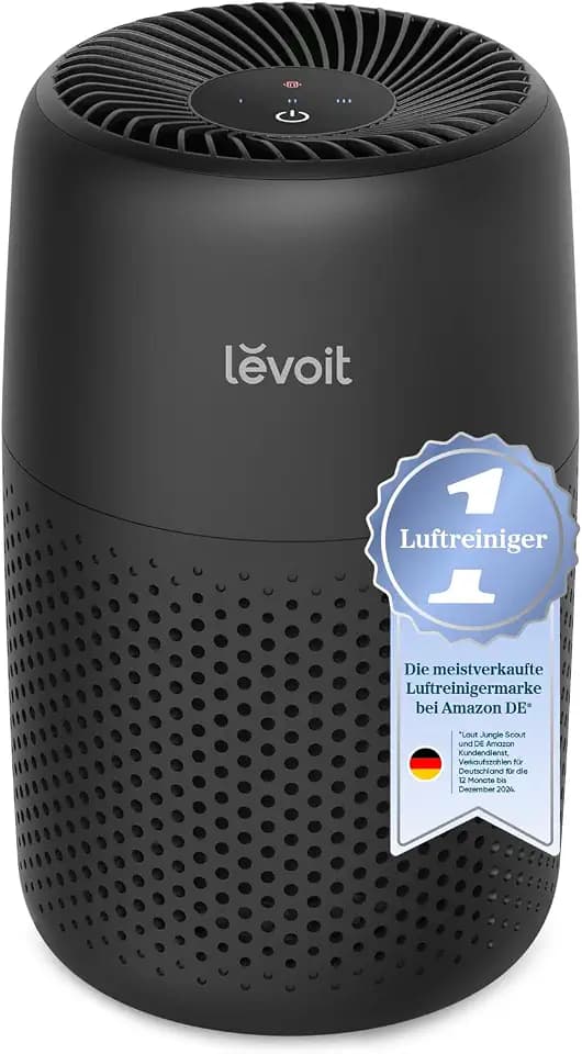 Levoit CoreMini Luftreiniger für Schlafzimmer, Energieverbrauch 7W, Schwarz