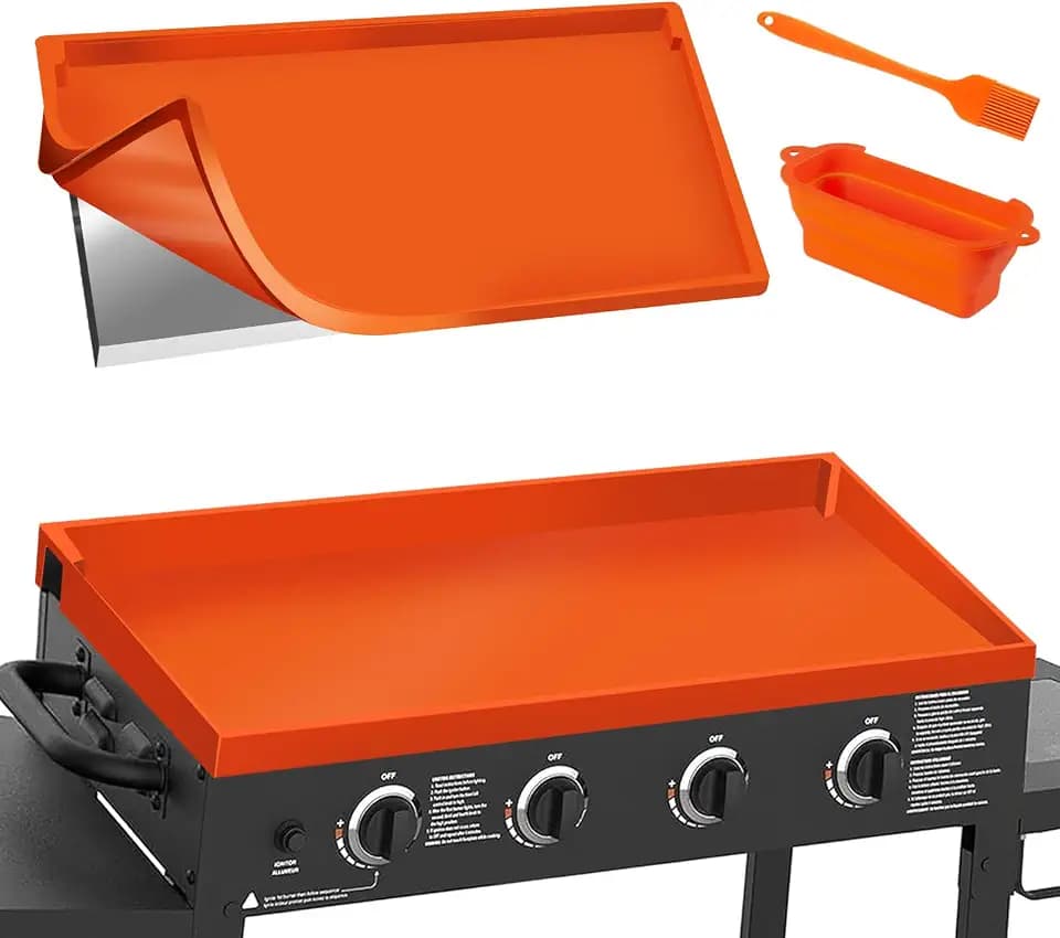 Silicone Griddle Cover for Blackstone 36 Inch Full Wrap-Around Protection, Heavy-Duty Food Grade Silicone Griddle Mat, All Season Cooking Surface Protective Grill Mat with accessories