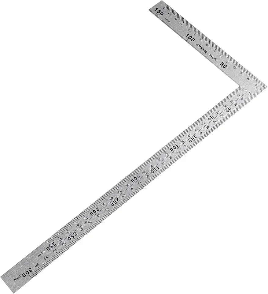Winkel Lineal, 150×300mm Winkel Anschlagwinkel Lineal Metall für Schreiner, Ingenieur, Handwerker, Dachdecker